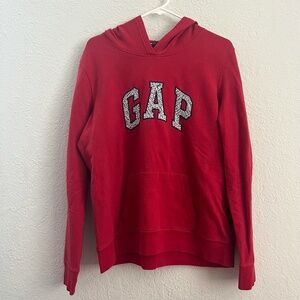 gap large red hoodie